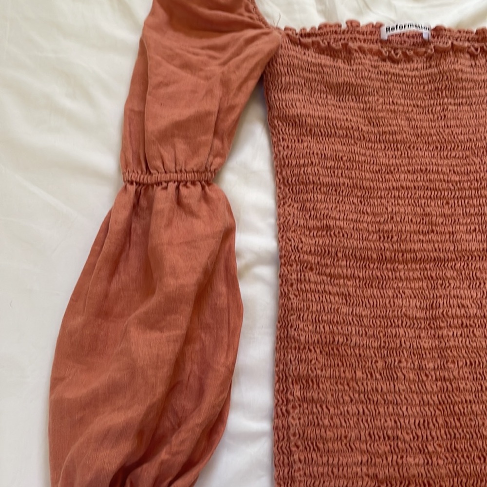 Reformation Hilary Dress in Salmon - Picture 7 of 10